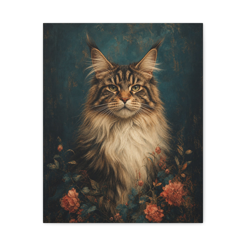 Custom Cat Portrait Canvas From Photo