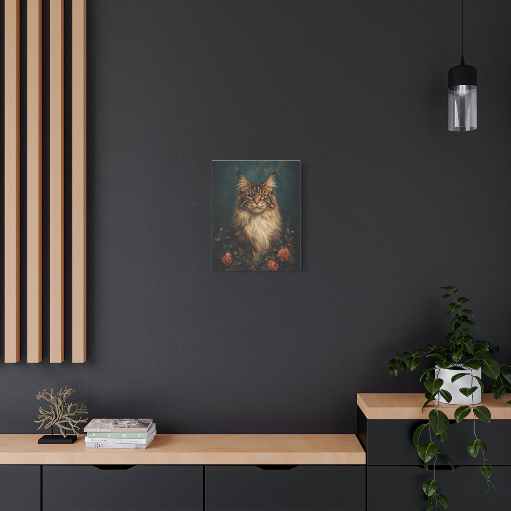 Custom Cat Portrait Canvas From Photo