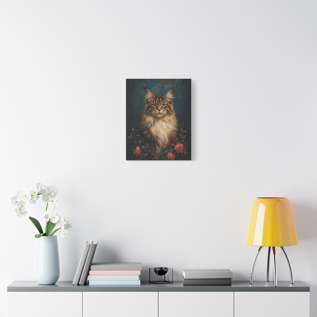 Custom Cat Portrait Canvas From Photo