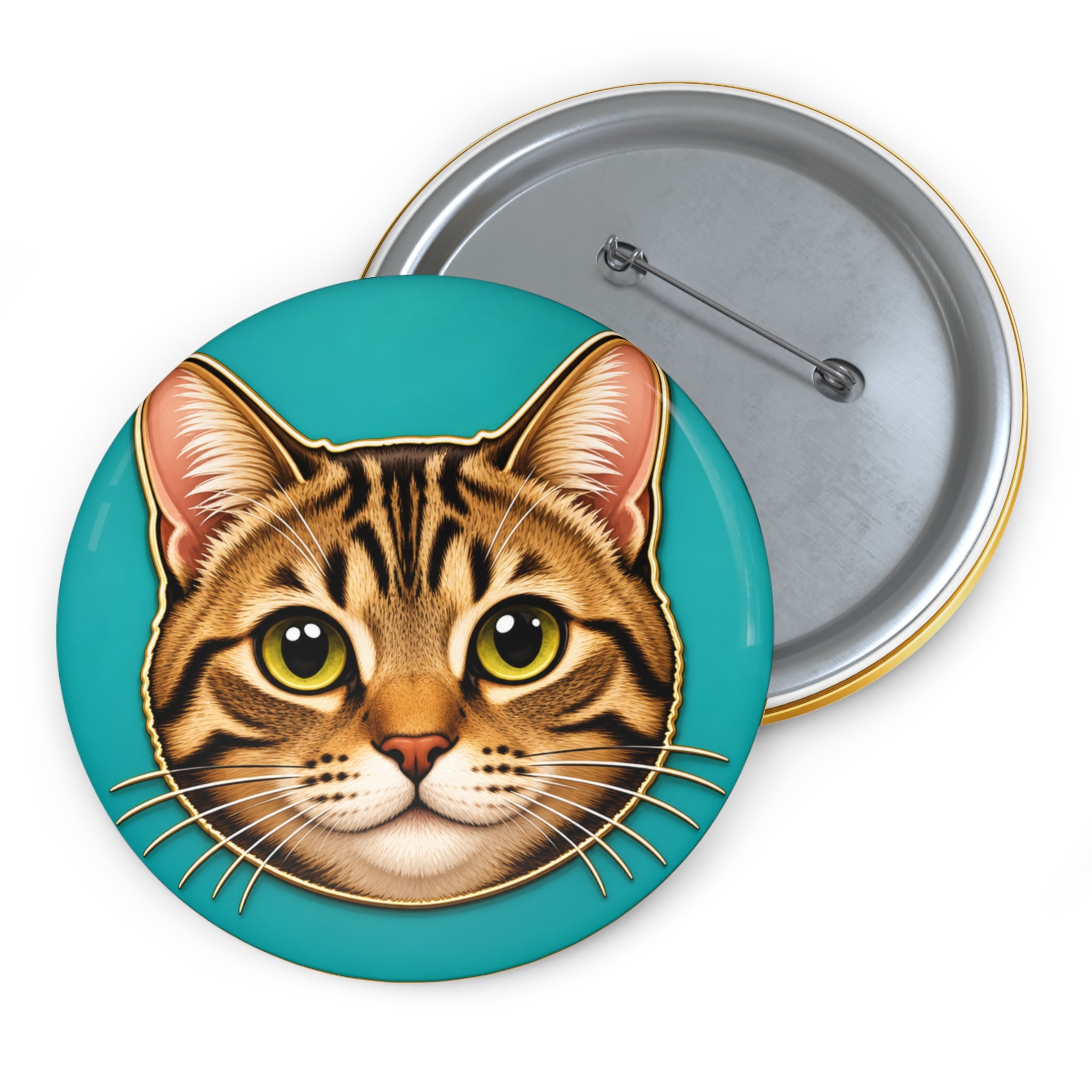 Custom Cat Face Pin Button