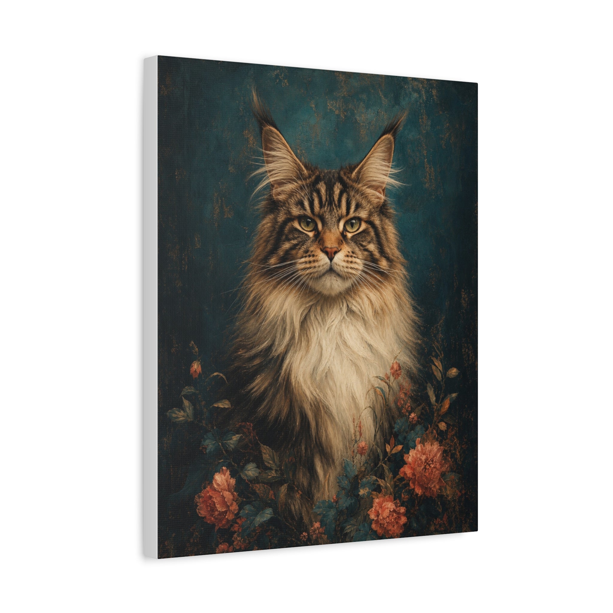 Custom Cat Portrait Canvas From Photo