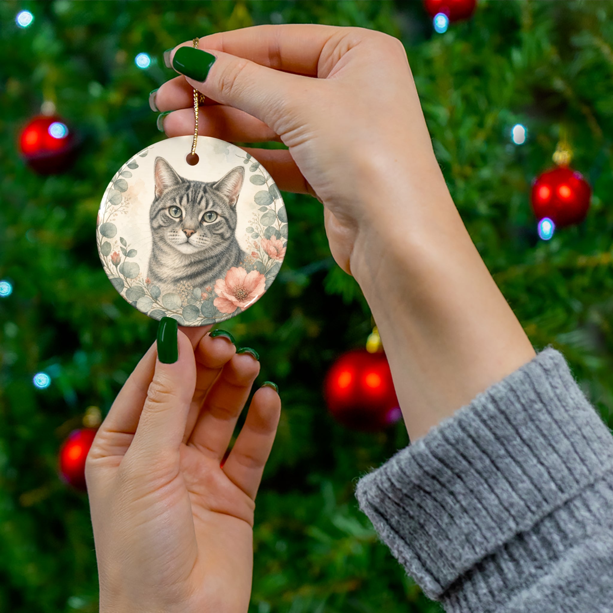 Personalized Black Cat Ornament From Photo