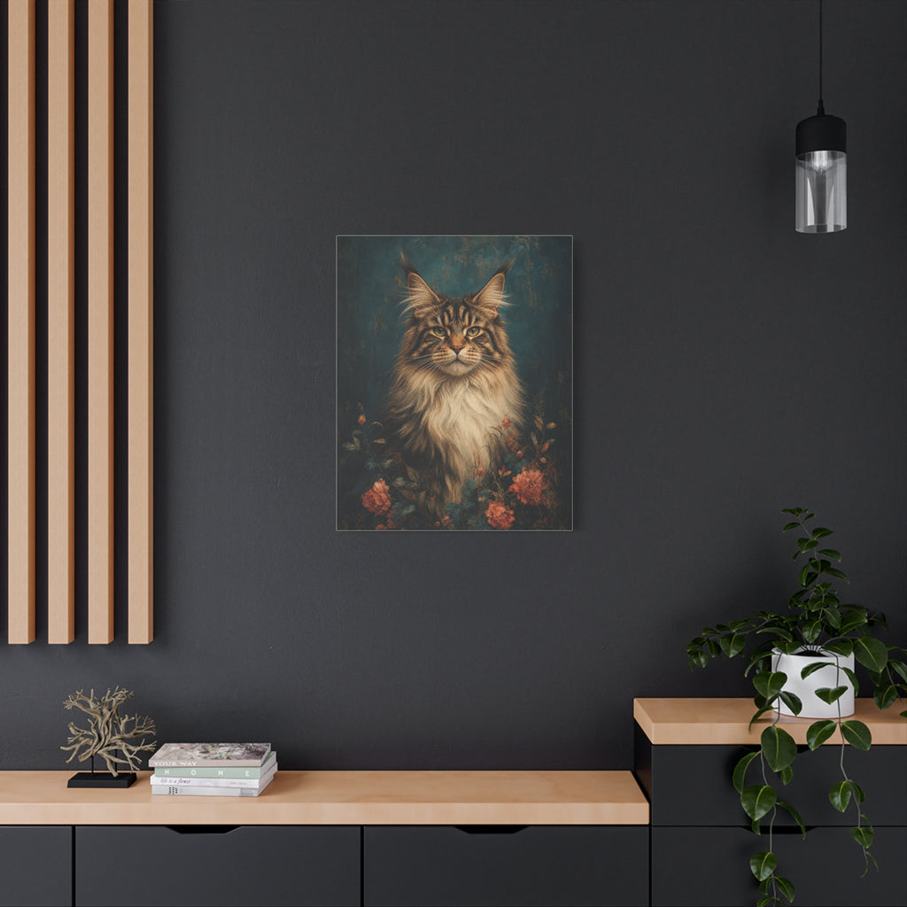 Custom Cat Portrait Canvas From Photo