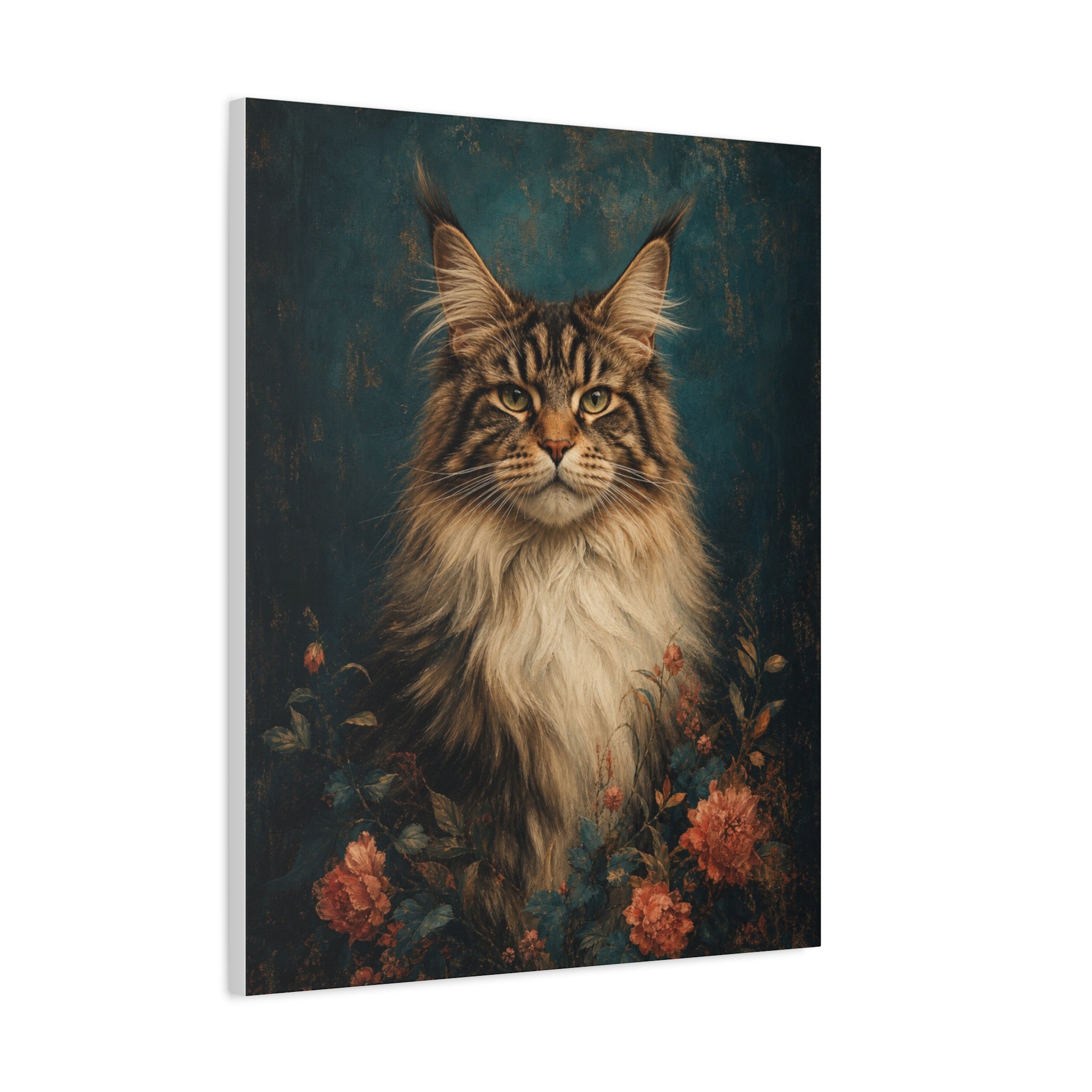 Custom Cat Portrait Canvas From Photo