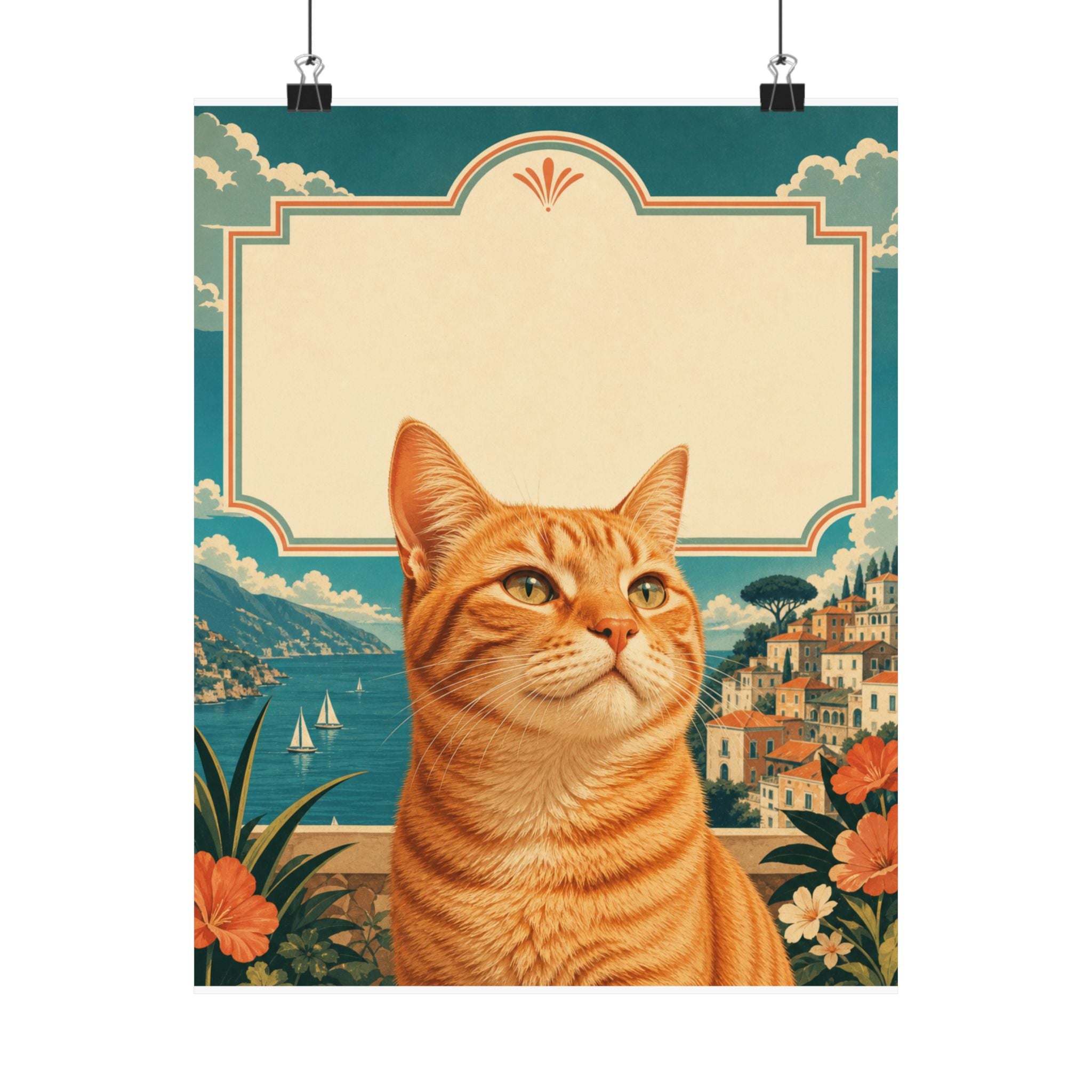 Custom Cat Name Poster From Photo