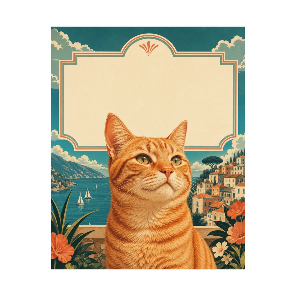 Custom Cat Name Poster From Photo