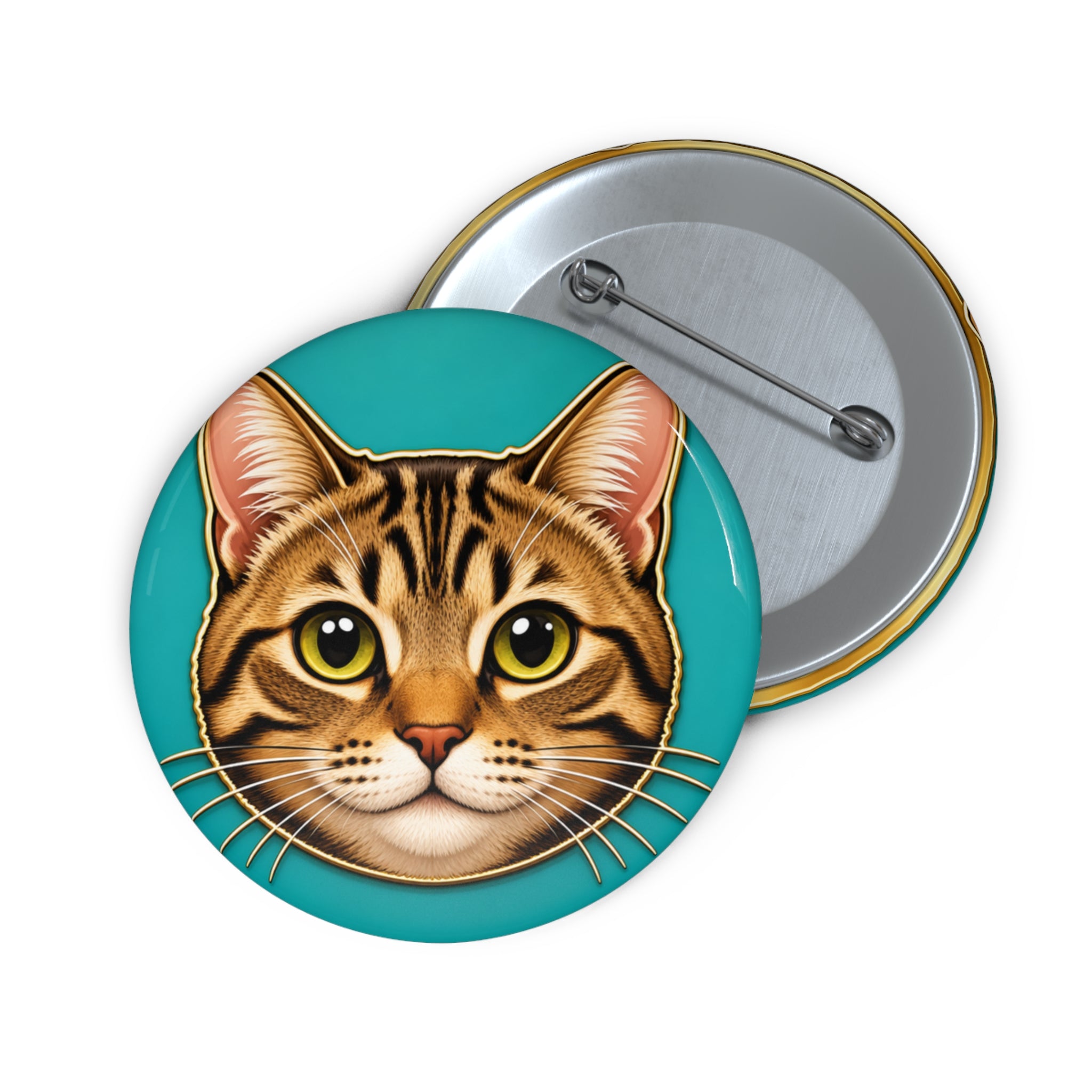 Custom Cat Face Pin Button