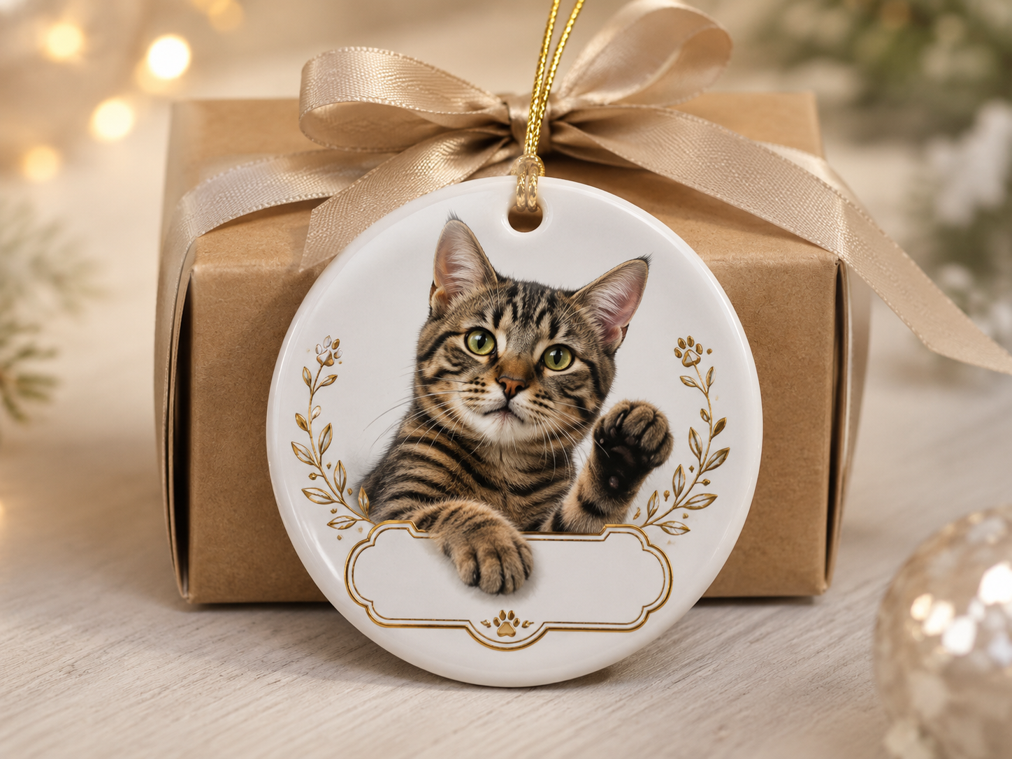 Personalized Cat Name Ornament