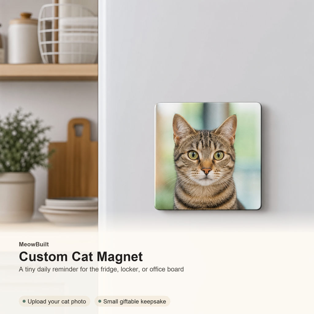 Custom Cat Photo Magnet