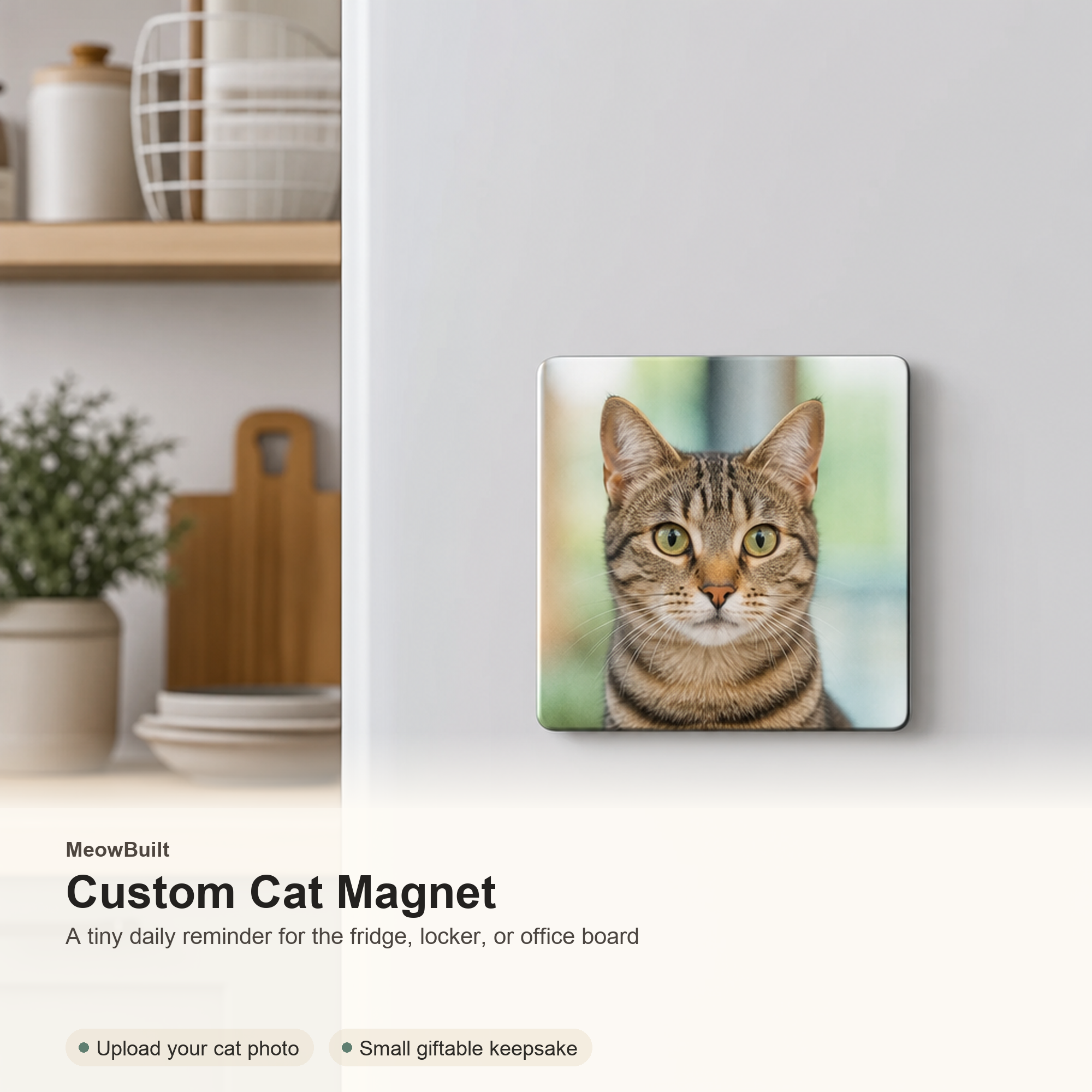 Custom Cat Photo Magnet