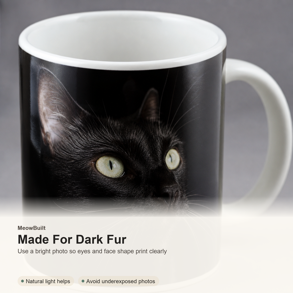 Personalized Black Cat Mug From Photo