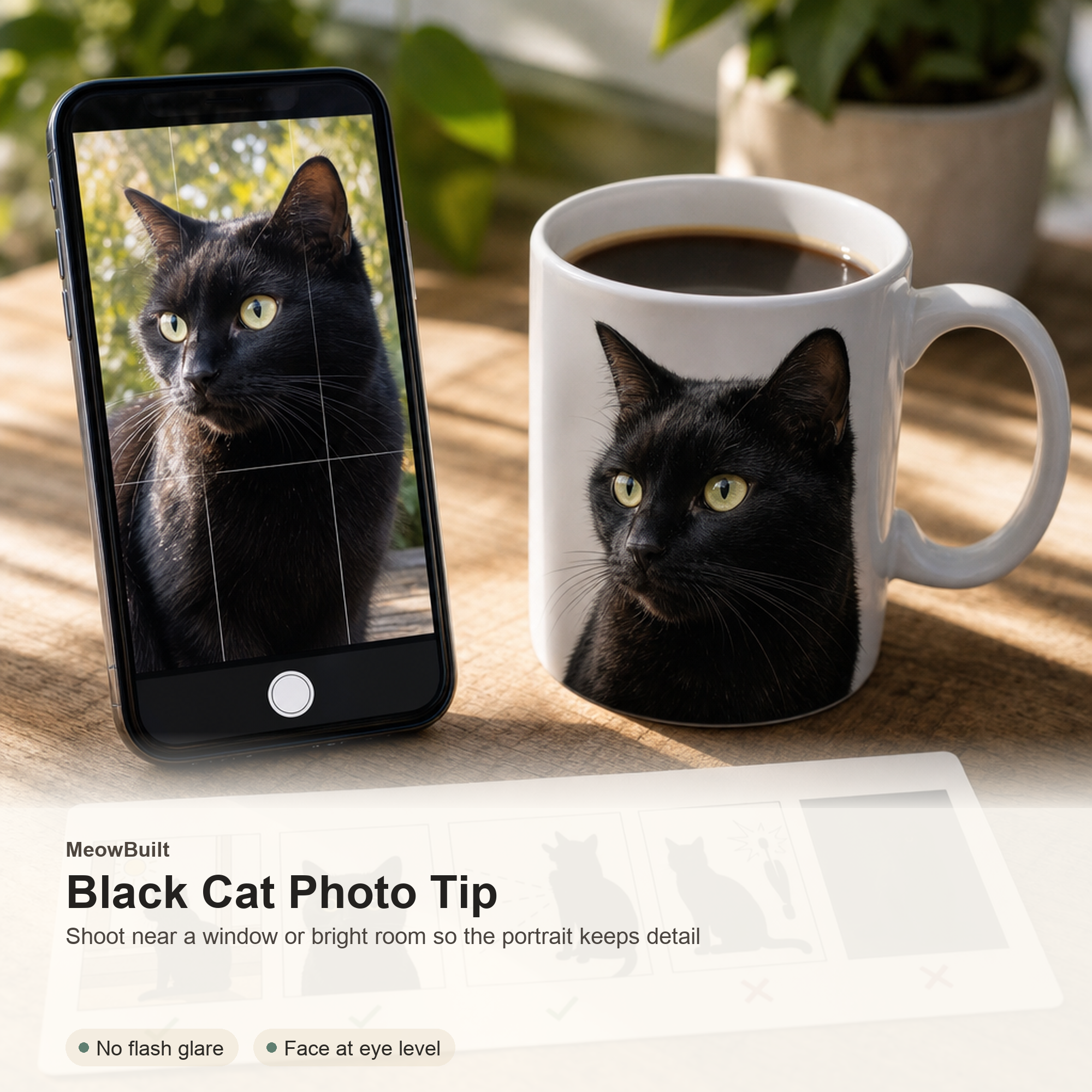 Personalized Black Cat Mug From Photo