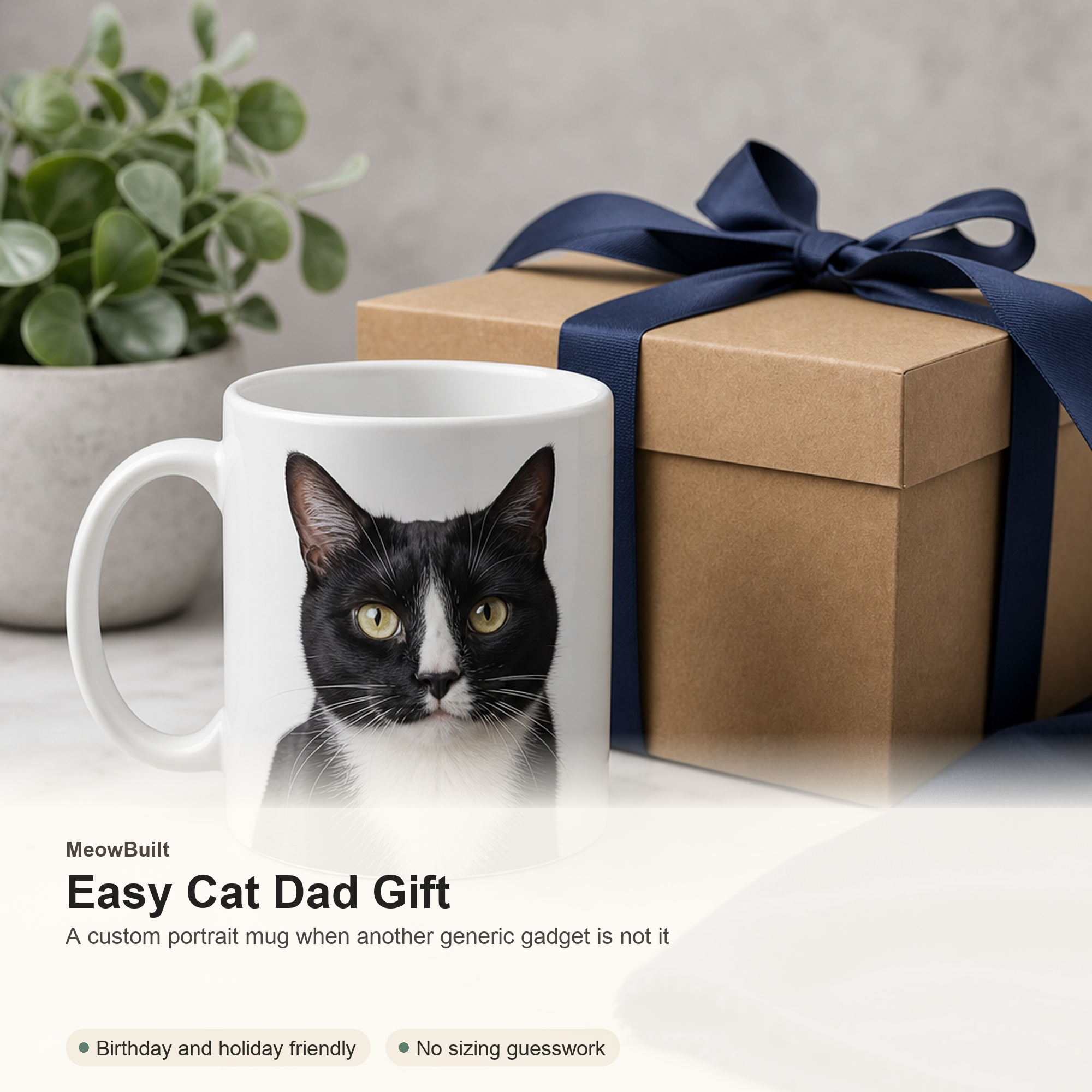 Personalized Cat Dad Mug From Photo