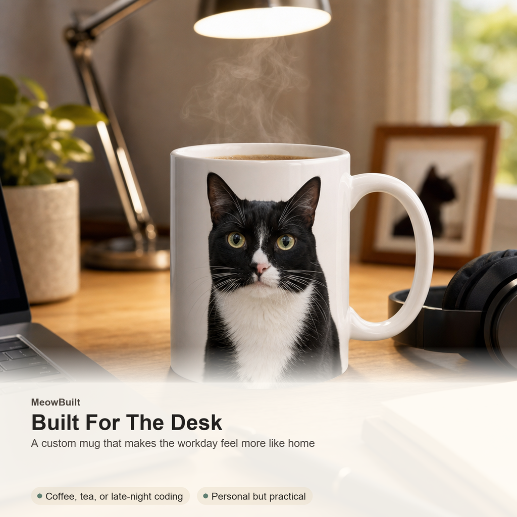 Personalized Cat Dad Mug From Photo