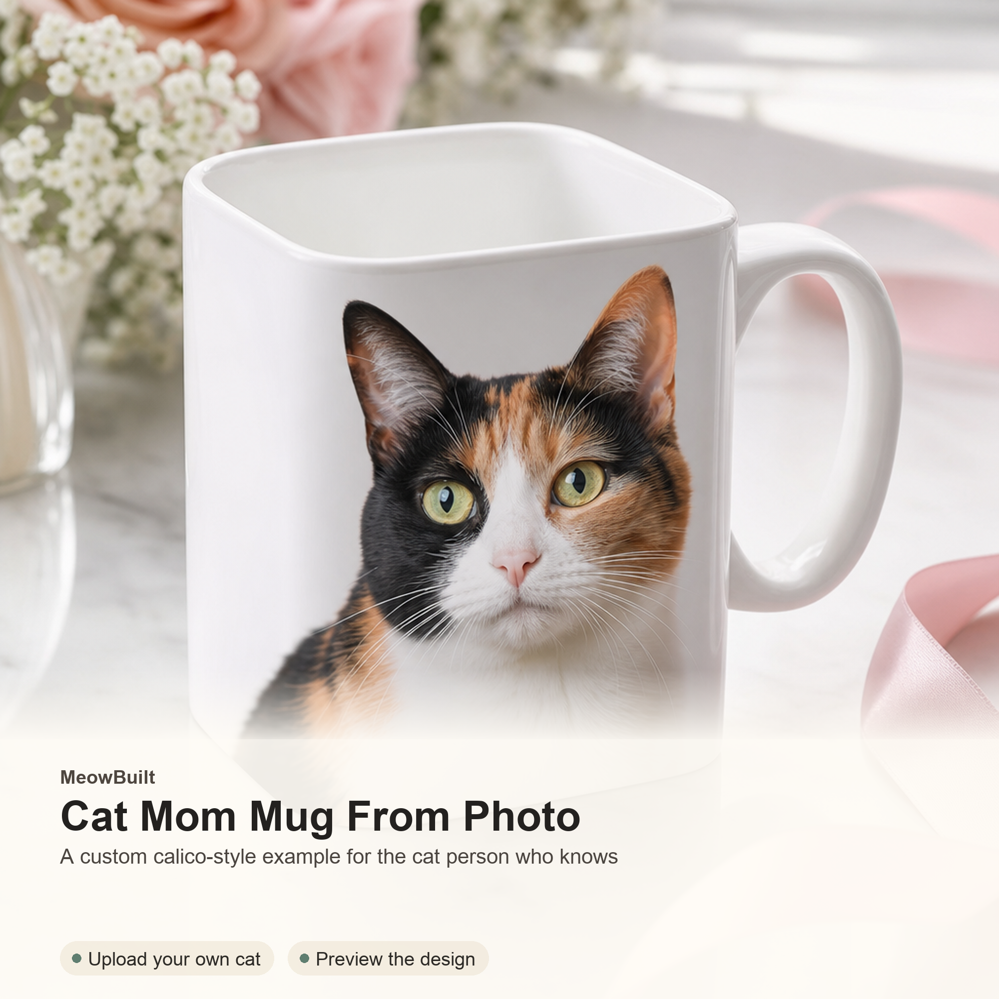 Personalized Cat Mom Mug From Photo