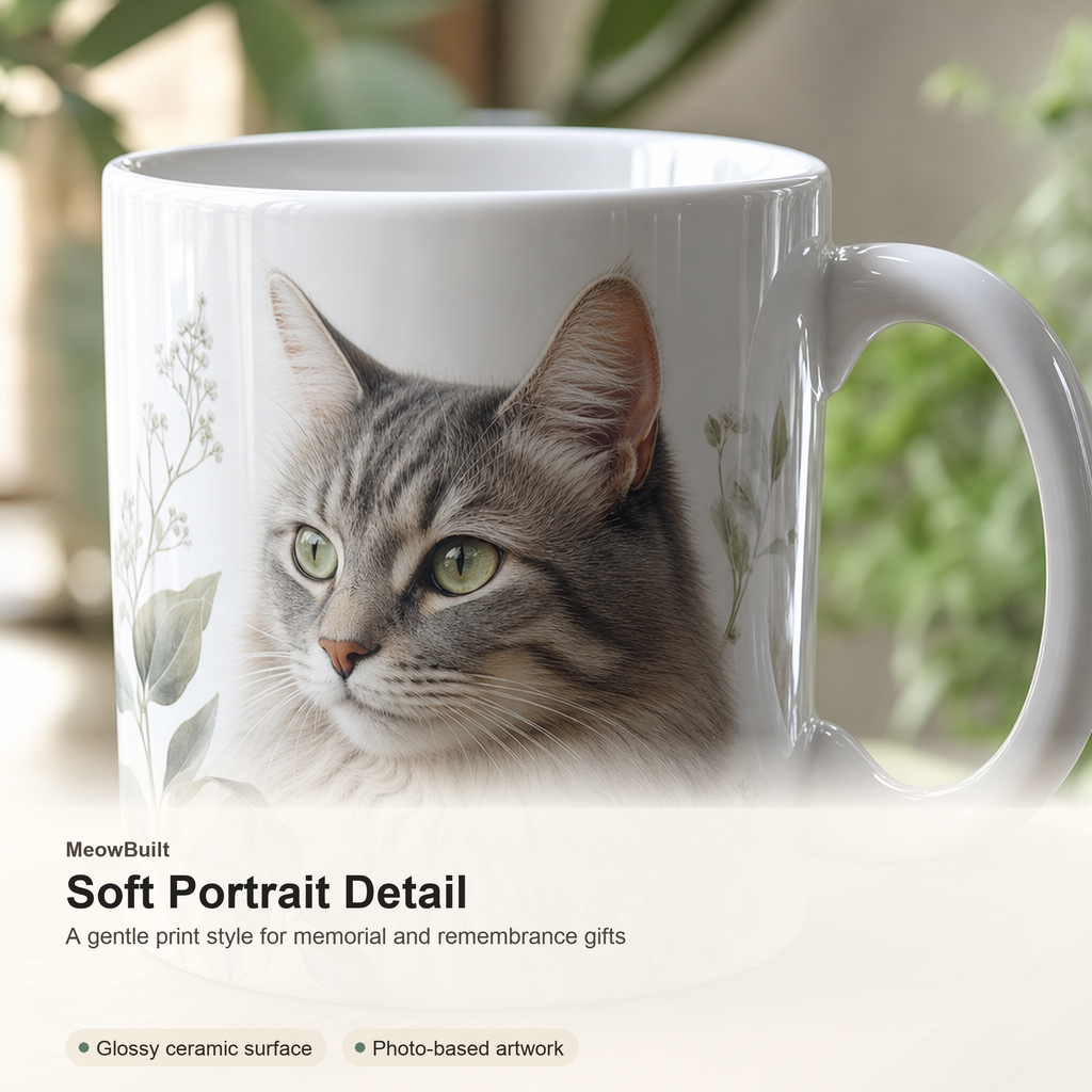 Custom Cat Memorial Mug From Photo