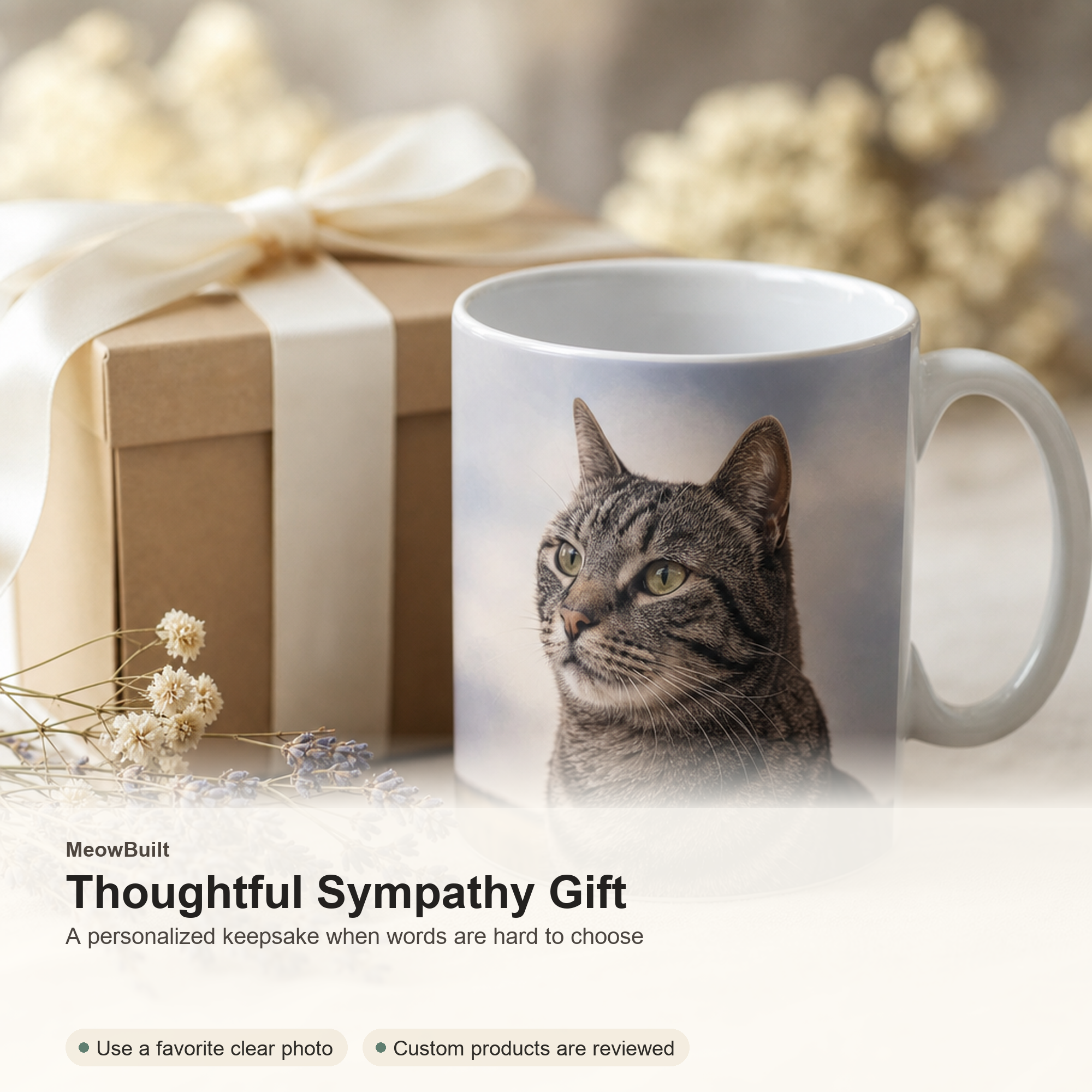 Custom Cat Memorial Mug From Photo