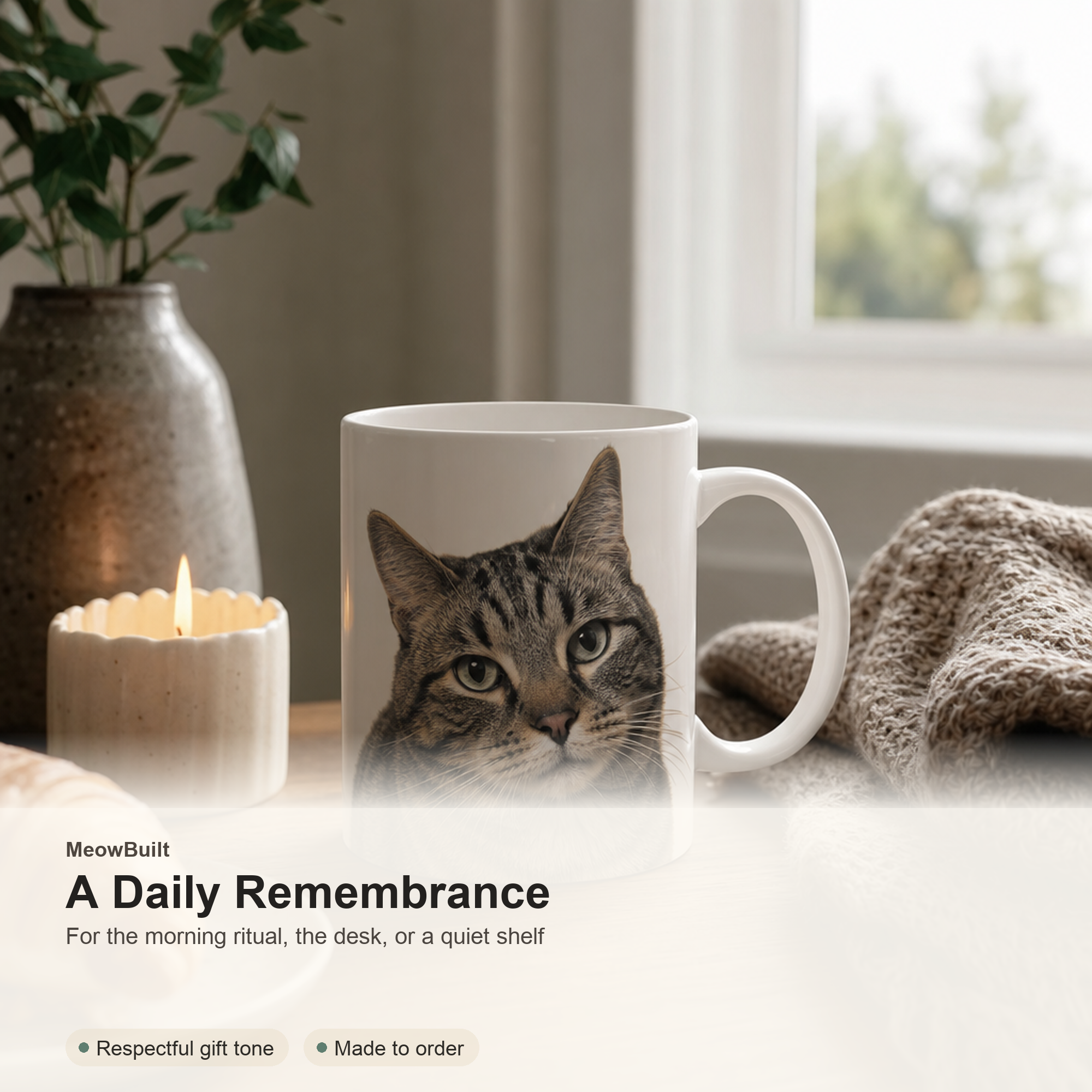 Custom Cat Memorial Mug From Photo