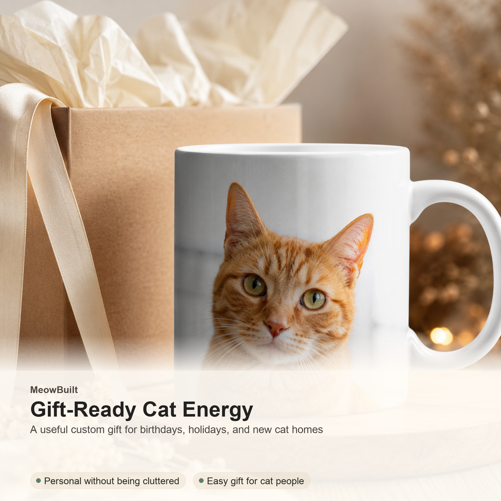 Custom Cat Portrait Mug From Photo
