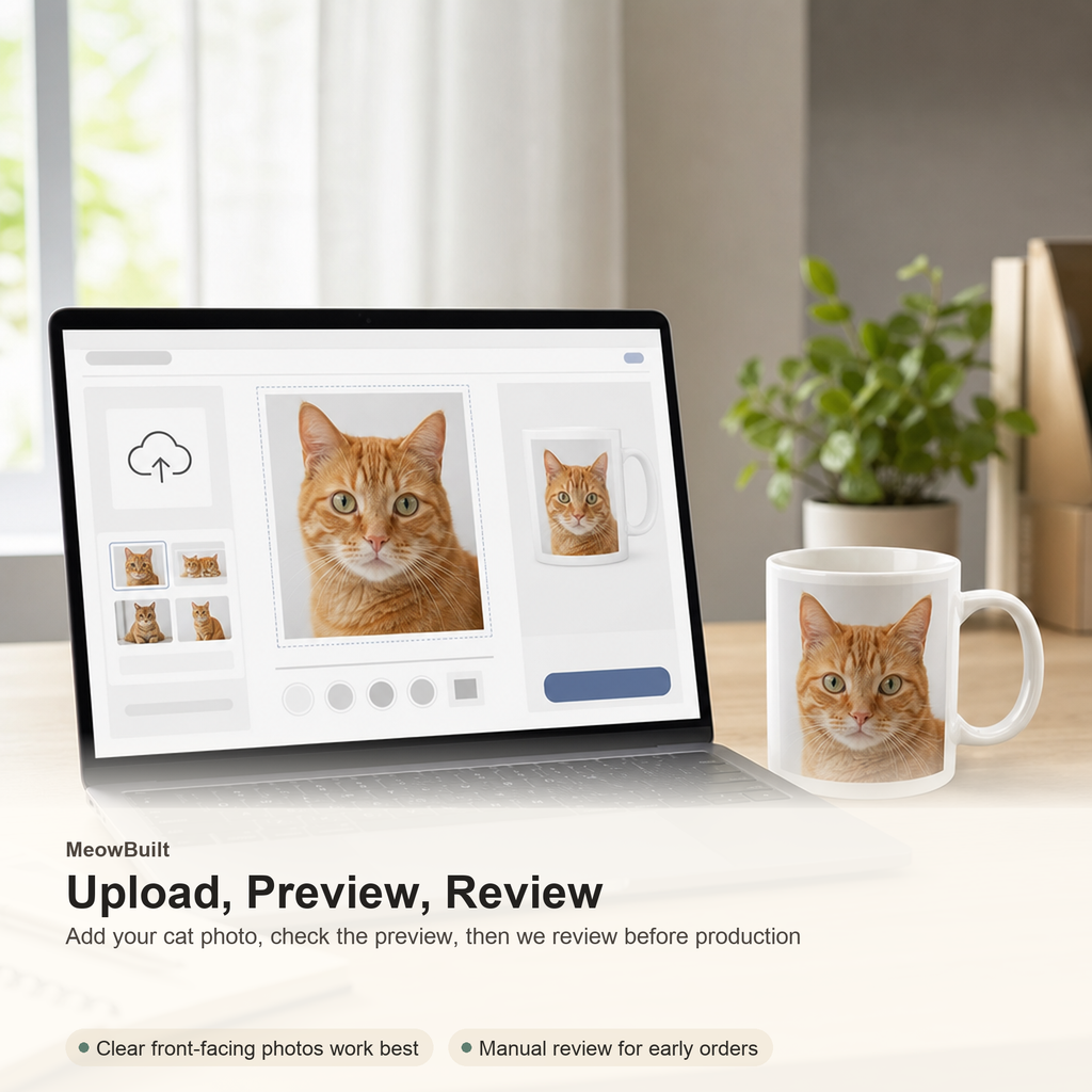 Custom Cat Portrait Mug From Photo