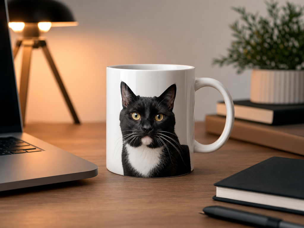 Personalized Cat Dad Mug From Photo