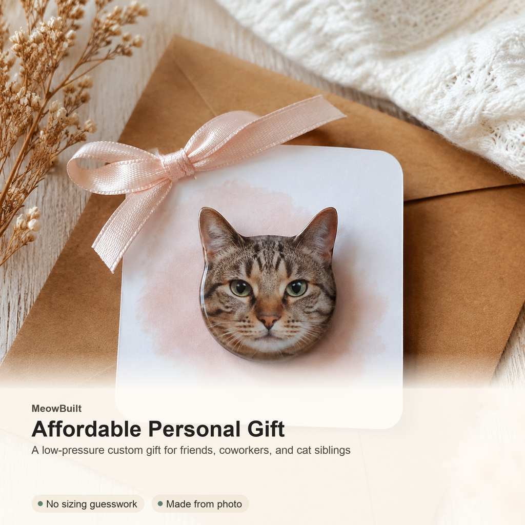 Custom Cat Face Pin Button