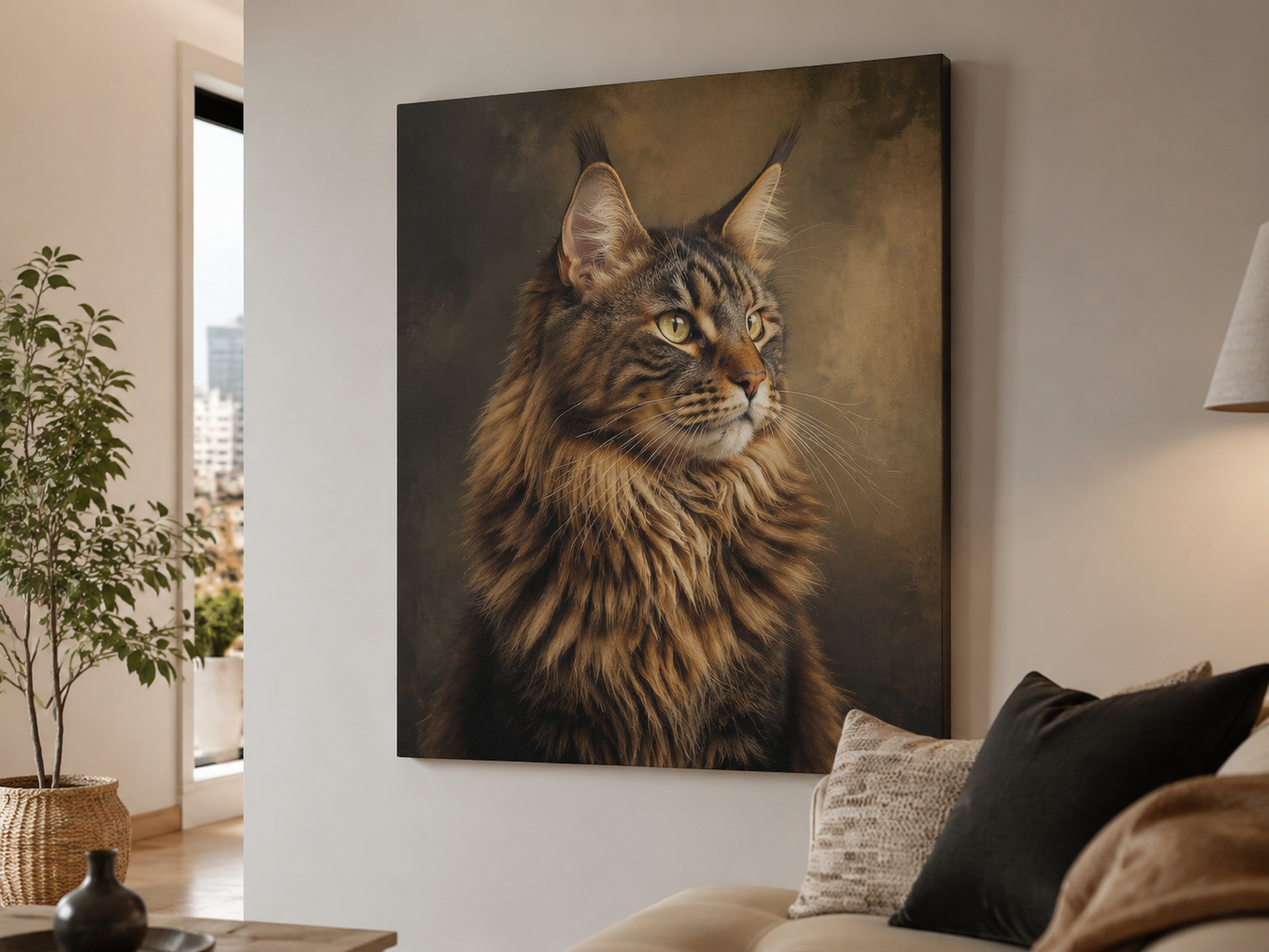 Senior cat keepsake and custom portrait gift